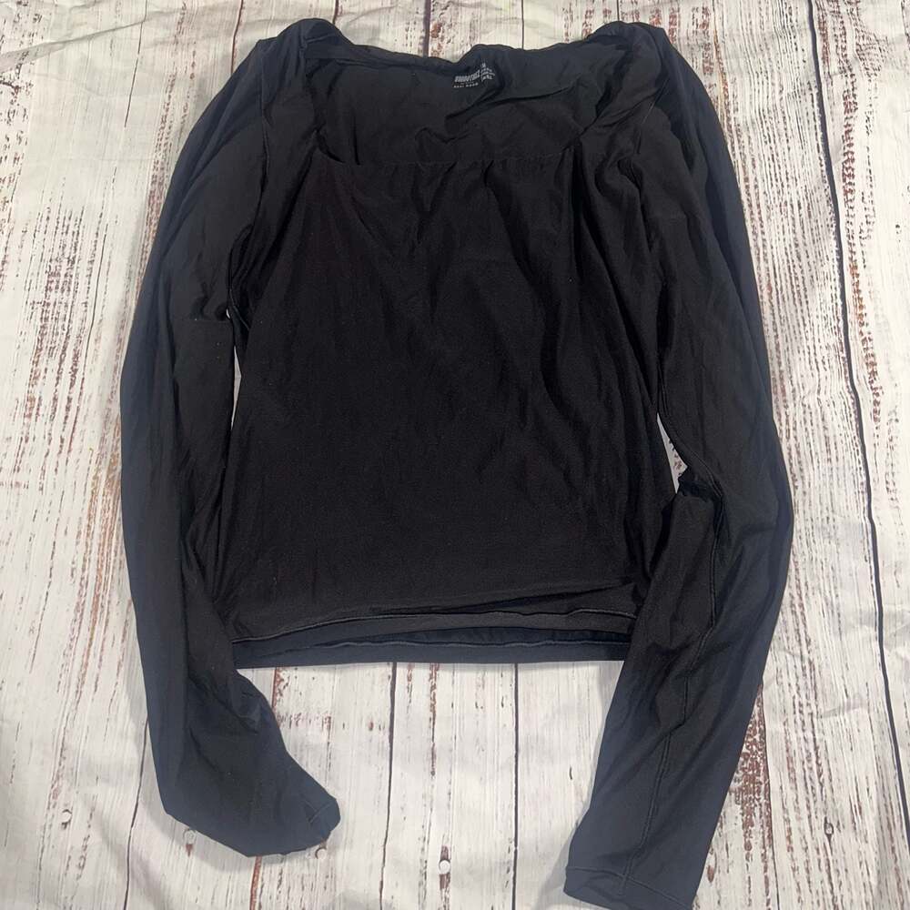 Aerie Smoothez Real Good Square Neck Long Sleeve Top